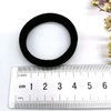 50Pcs Black Thick Seamless Bands Elastic Ties Soft Ponytail Holders