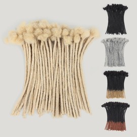 Sangtok 613 inch 40 Strands Loc Extensions Human Hair, Real 0.6cm Width Human Hair Dreads Extensions for Man/Women Full Handmade Dreadlocks Can be Dyed(613)