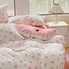 Covebett Bed Linen 140 x 200 cm Pink White Floral