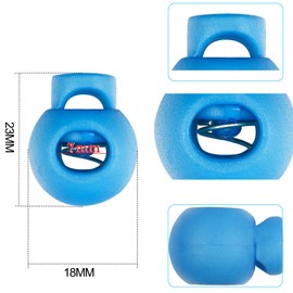 Cluoling Cord Lock, Cord Stopper, Colorful Elastic Cord Stopper, Spring Cord Stopper, Rubber Adjustment Buckle, Rope, Outdoor Use, Plastic Cord Lock, Adjustment Stopper, Clothes, Bags, Cord Locks, String Holder, Replacement, Repair, Pack of 50, Colorful