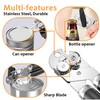 Stainless Steel Can Opener Manual, Heavy Duty Smooth Edge with