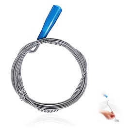 Plumbing Spiral 3 Metre Drain Spiral with Drill Tip for Sink, Bathtub, Toilet