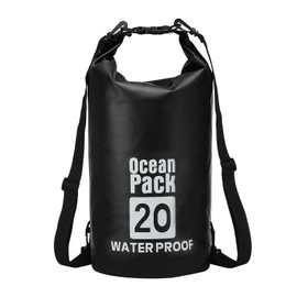 YELARXI Waterproof Dry Bag, 20L Fit for Women Men Water Proof Bags Lightweight Dry Storage Floating Backpack with Whistle for Travel Backpacking Boating Kayaking Camping (Black)