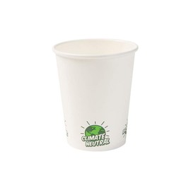 BIOZOYG Paper Cups 50 Pack 8 oz Coffee Cups White - Disposable Cups Biodegradable Water-based Barrier - To Go Cups Solo Cups with Eco-Icons for Coffee, Water, Ice Tea