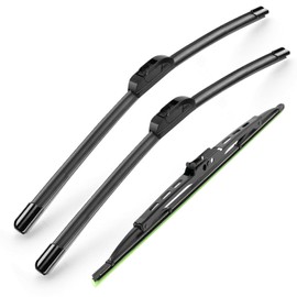 Halero 22"+22"+16" Windshield Wiper Blades Premium All-Season Silicone Wiper Blade Replacement for Land Rover LR3 2005-2009 LR4 2010-2016 and more car