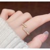 KIKIMOLO Butterfly Shell Pearl Ring, Women's, Hypoallergenic Ring, Size Adjustable,