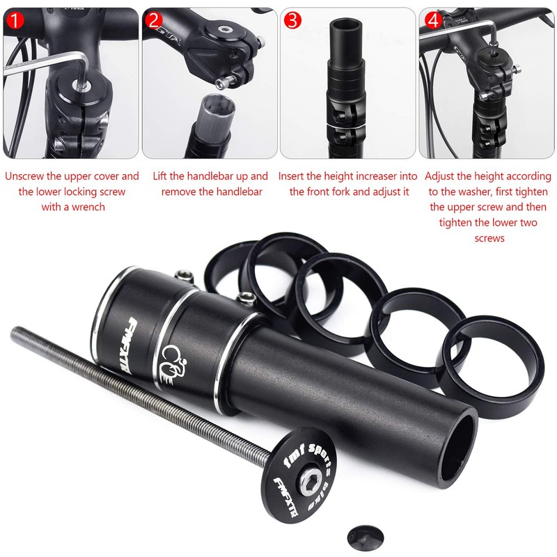 Rlongtou Bicycle Handlebar Riser Handlebar Riser Bicycle MTB with Hex