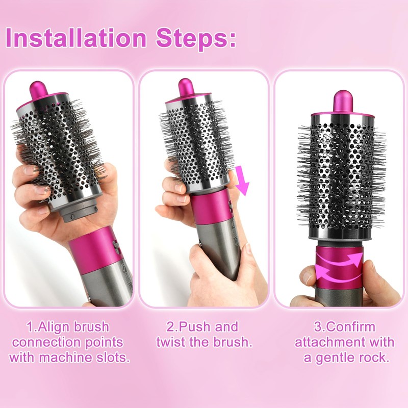 ZEPHBLOW Large Round Volumizing Brush for Dyson Airwrap, Large Round