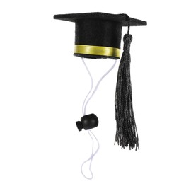 Mobestech Hamster Hat with Tassel Mini Graduation Cap for Small Pets Headgear for Guinea Pigs Chinchillas Mice for Birthdays Graduation Parties