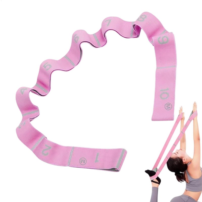 Stretch Band for Exercise,Leg Stretcher with 10 Loops - Strength