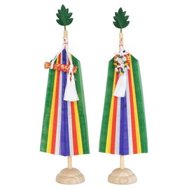 Manakaki Marutai Pair of Masaki, Pure Silk, Five Color Silk, Goddess Goods, Small (Cloth Size: 8.3 inches (21 cm), Total Height 14.2 inches (36 cm))