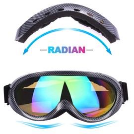 Rngeo Ski Goggles, Pack of 2, Motorcycle Goggles Snowboard Goggles for Kids, Boys & Girls, Youth, Men & Women