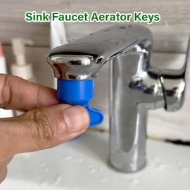 LiXiongBao 4 Size Faucet Aerator Key Removal Wrench Tool with 4 Pieces Faucet Aerator for M 16.5 18.5 21.5 24 Aerators