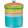 Mariachi 4-Piece Ceramic Kitchen Canister Set – Airtight Colorful Striped