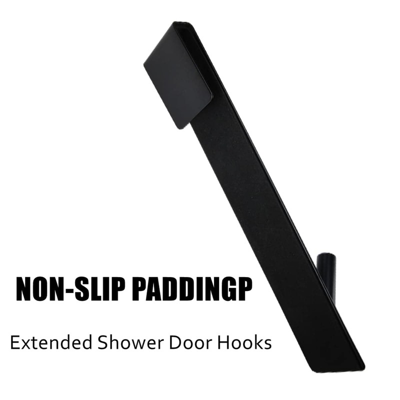 Eidoct Extended Shower Door Hooks, 7-Inch Over Door Hooks for