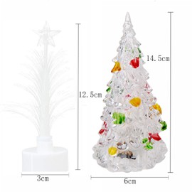 zhongguoqiaomao 6 Pieces Luminous Christmas Tree Illuminated Acrylic Tree Changing Colours LED Fibre Optic Bright Colour Changing Fibre for Merry Christmas Holiday Party Decoration