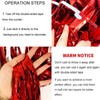 HalloweenDecorate 4 Pack Red Foil Fringe Curtain Backdrop, 3.28Ft x