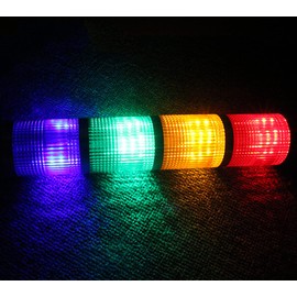 YXQ DC 24V Industrial Signal Warning Light with Buzzer 4 Colors, 5W Blub Flashing Red Green Yellow Blue