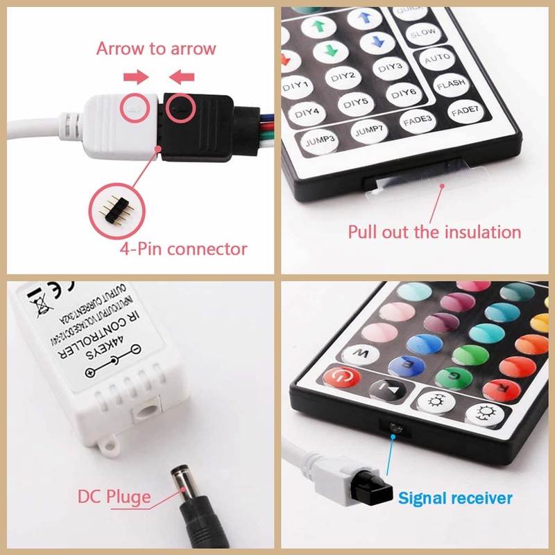 44 Key Wireless IR Remote Controller, Rectifier Control Box,DC 12V