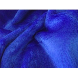 Short Plush Care Bear Faux Fur Fabric - Royal Blue, 1Mtr - 150cmx100cm