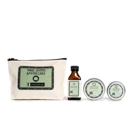 Three Sisters Apothecary Shave Essentials Travel 3 Piece Gift Set (Vetiver and Lime)