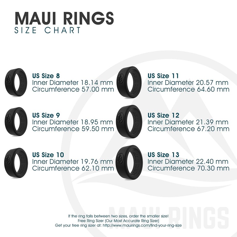Maui Rings - Anillos de boda de silicona para hombre,