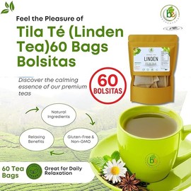 B-Experts Tila Té (Linden Tea) – 60 Tea Bags – 100% Natural, Vegan, Herbal – Caffeine-Free