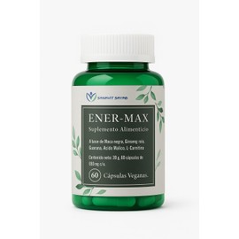 Sanavit Sayab - Ayna | ENER-MAX | Suplemento con Guaraná, Maca Perunana, Ginseng, Eleuterococo, Ácido Málico y L-Carnitina | Energía y Rendimiento | 60 cápsulas |