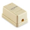NavePoint Keystone Jack Surface-Mount Box 1-Port Ivory, 10-Pack