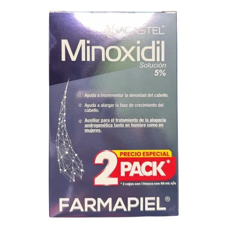Anacastel Solución 5% , 2 Frascos 60 Ml