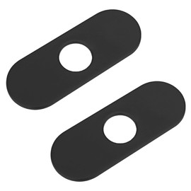 2PCS 6 inch Sink Faucet Hole Cover,Deck Plate Escutcheon for Kitchen Faucet,Sink Hole Cover,Plate for Bathroom Sink,Plumbing Cover Plates,Deck Plate for Pull Down Faucet:Stainless Steel (Mate Black)