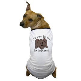 CafePress Cat Did It Dog T Shirt Dog T-Shirt, Pet Clothing, Funny Dog Costume