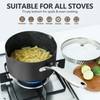 MICHELANGELO Hard Anodized Saucepan Set with Lids, Nonstick Saucepan with