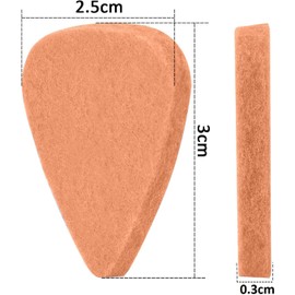 WedDecor Guitar Plectrums Lightweight Acoustic Electric Bass Guitar Ukulele Instruments Felt Picks Medium/Heavy 3mm Thick Gauges Jazz Play, 10pcs, Assorted Colours