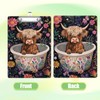 Highland Cow Clipboard, Cute Decorative Clip Board with Metal Clip