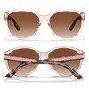 CARFIA Clear Pink Cateye Polarized Sunglasses for Women UV Protection,