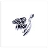 Xusamss Punk Titanium Steel Wing Dragon Pendant Necklace with 24inches