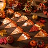 VitalCozy 3 Pcs Felt Pumpkin Pie Banner Thanksgiving Party Decorations,