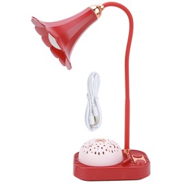 Phonograph Projection LED Desk Lamp Touch Control LED Desk Light with USB Charging Port