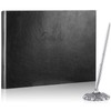 Leather Guest Book and Pen Stand Set, 10.5" x 8"