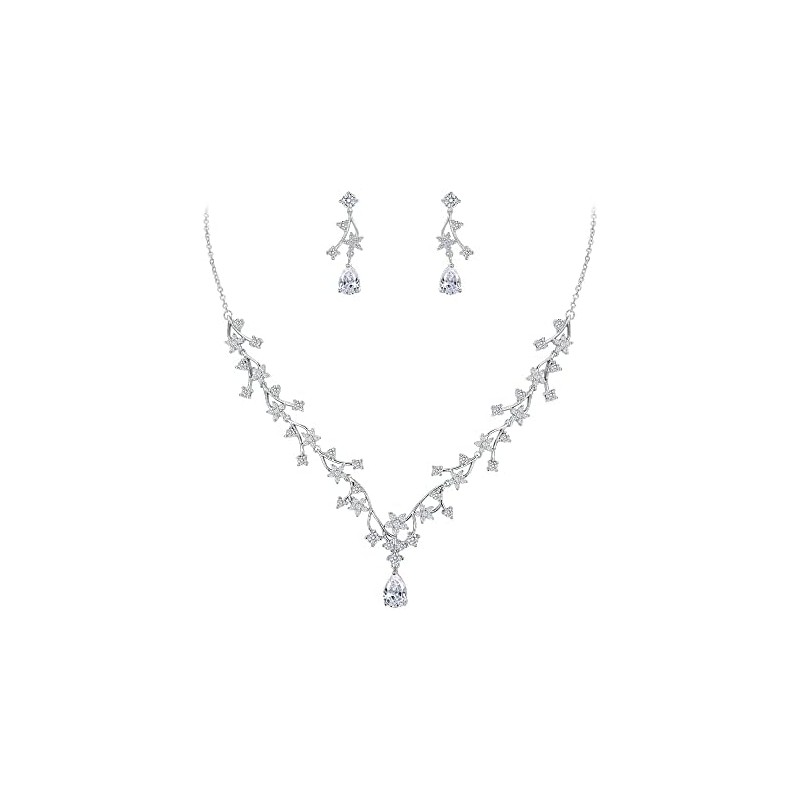 EVER FAITH Precioso Conjunto de Joyas de Boda para Novia