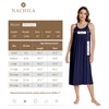 NACHILA Women Nightgowns -Viscose Made from Bamboo, Sleeveless Chemise Soft