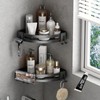 VOLPONE Corner Shower Caddy with Razor Holder Adhesive Shower Shelf