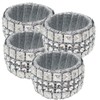 Nelina Napkin Ring Set 4 Teilig Silver Rhinestones Optics