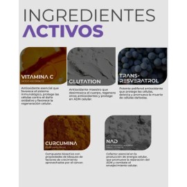 Suplemento Nutricional CNR HIT Science Pharma con Glutatión, Resveratrol, Vitamina C, Curcumina y NAD - 60 Cápsulas Veganas