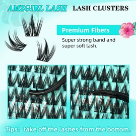 Lash Clusters Manga 140Pcs Eyelash Cluster Wet Look Ultra-Thin Lash Band Eyelashes Extensions Spiky Anime Wide Span Lashes(Puppy,C-14mm)