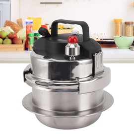 304 Stainless Steel Pressure Cooker, & Reliable, Multifunctional Design, High Pressure Stew, Quick Cooking, Gas & Induction Compatible (1.6L)