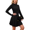 OFEEFAN Long Sleeve Black Dress Fall Wedding Guest Dresses for