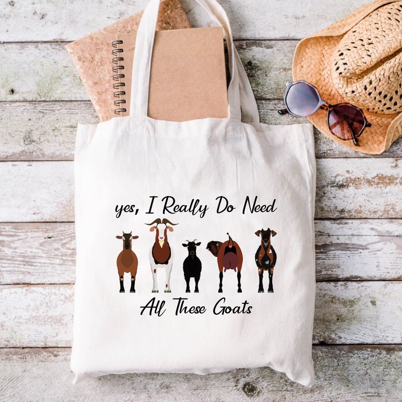 Funny Goat Tote Bag Goat Related Gift Yes I Really