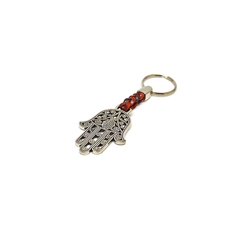 ClaroSchmuck Key Ring Hand of Fatima on Leather Cord 8